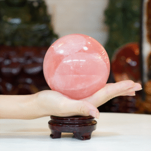 Quả cầu Thạch Anh hồng 3A 1,63kg - 10,6cm