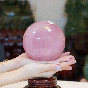 Quả cầu Thạch Anh hồng sao 4A 2,78kg - 12,6cm