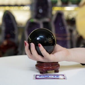 Quả cầu Obsidian đen 2A - 0,9kg - 8,8cm