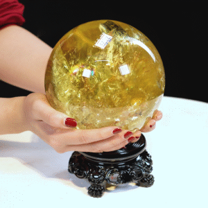 Quả cầu Thạch Anh vàng 4,68kg - 14,8cm