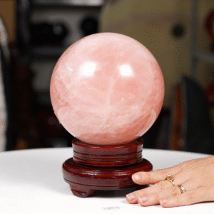 Quả cầu Thạch Anh hồng 2A 3,9kg - 14cm