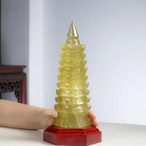 Tháp văn xương thạch anh vàng 1,08kg - 21cm