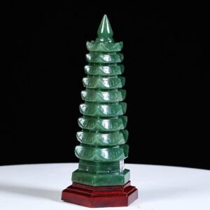 Tháp văn xương thạch anh xanh 1,1kg - 22cm