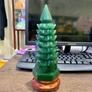 Tháp văn xương thạch anh xanh